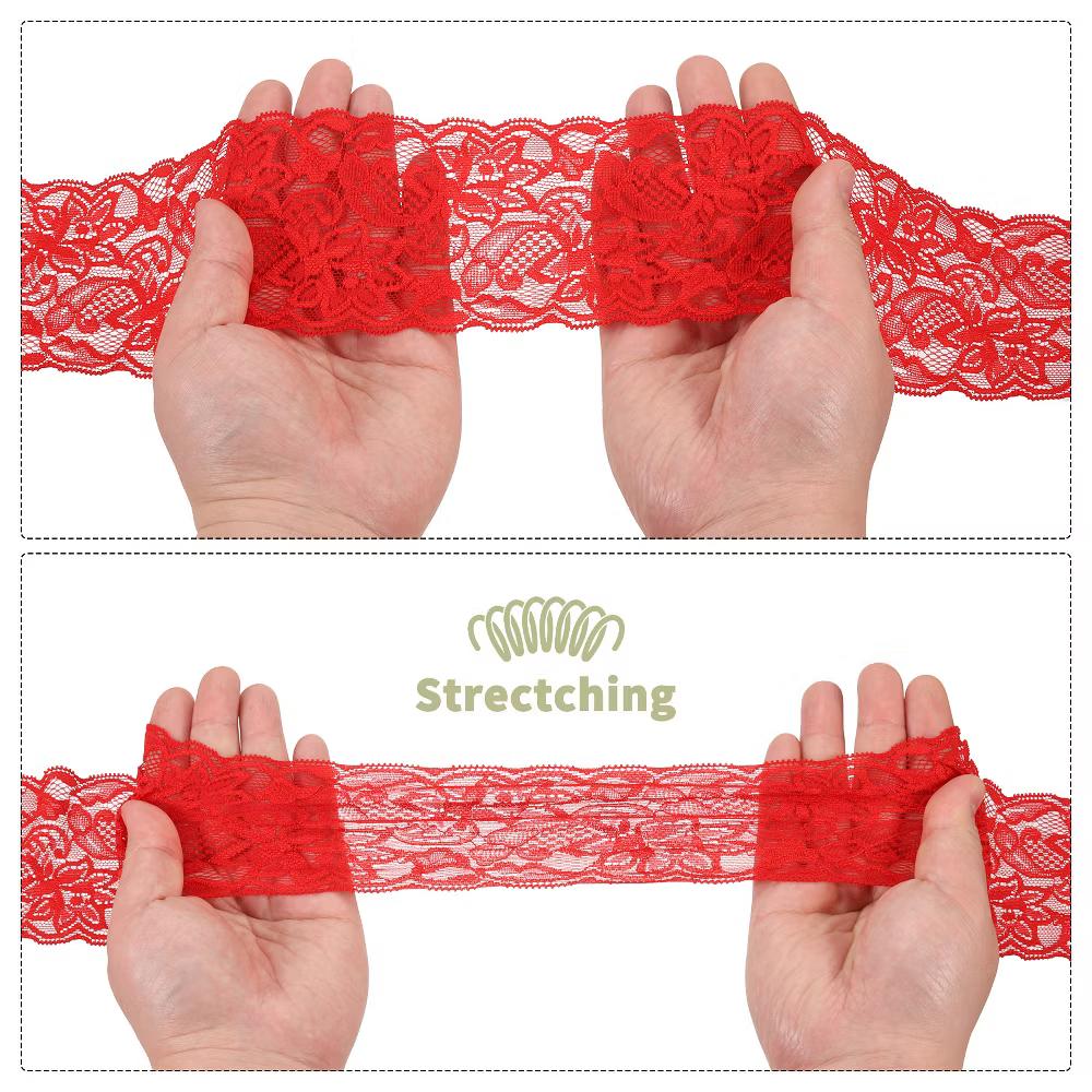 Sewing Bouquet Gift Wrapping Hollow Flower Pattern Lace Ribbon 3 Inch 10 Yard