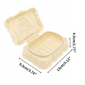Rose Pattern Soap Dish 1 Pc