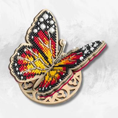 Crafts Wooden Bead Embroidery Kit Bright Butterfly FLK-581 - Image 5