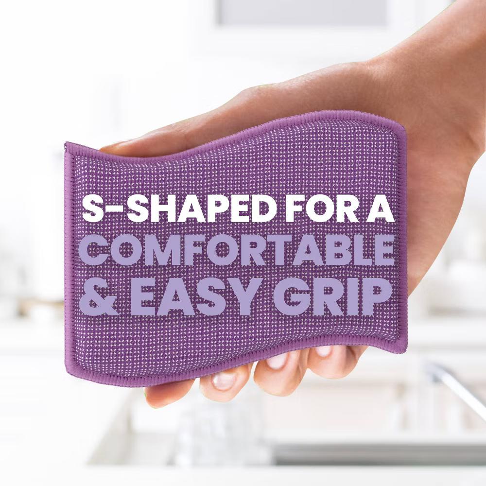 Stay Clean Non-Scratch Multipurpose Scrubbing Pads - 2ct: Microfiber, Reusable - Image 2