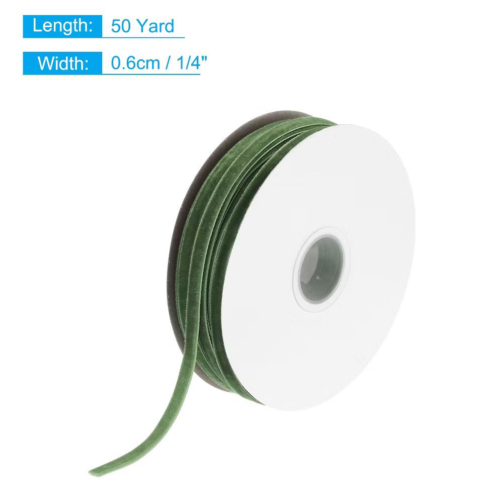 Soft Single Face Spool Silky Velvet Ribbon for Bouquets DIY Party - Image 8