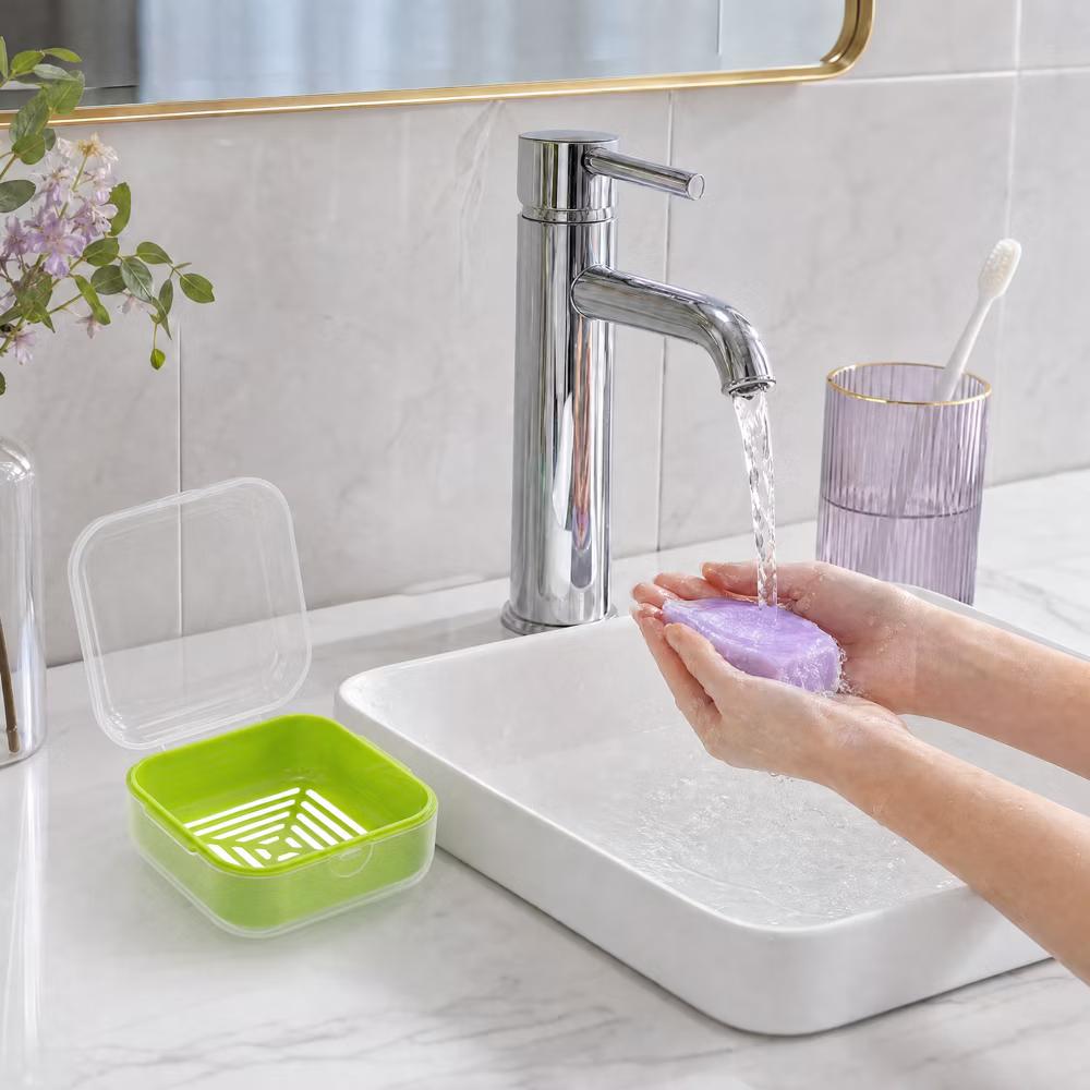 Square Double-layer Drain Soap Dish 1 Pc - Image 12
