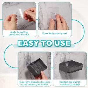 Self-Adhesive Shower Soap Dish Holder