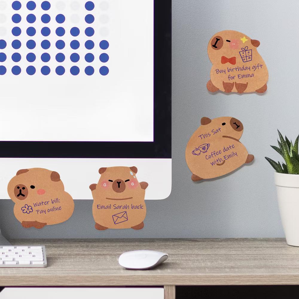 Cute Capybara Sticky Notes (Set of 8) - Image 2