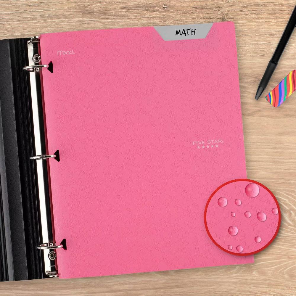 Five Star 2 Pocket Poly Portfolio Prom Pink - Image 2