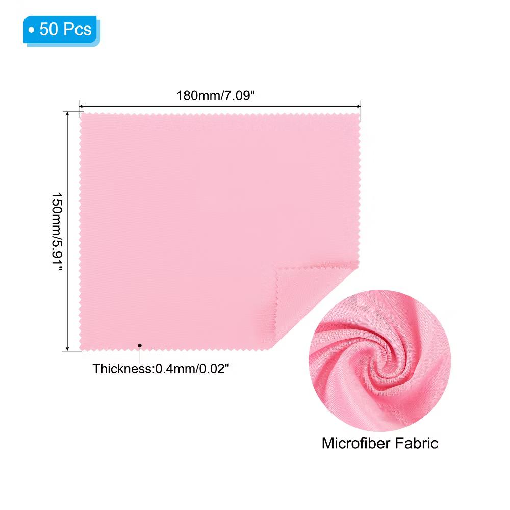 Eyeglass Microfiber Soft Lightweight Cleaning Cloth 50 Pcs - Image 7