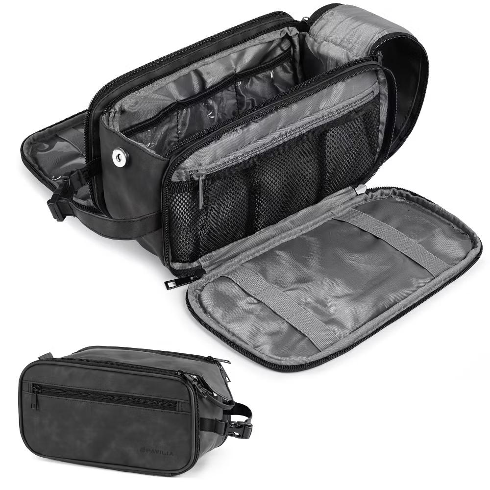 Toiletry Bag Women Men, Travel Toiletries Organizer Case, Essentials Shaving Dopp Kit, Cosmetic Make Up Accessories