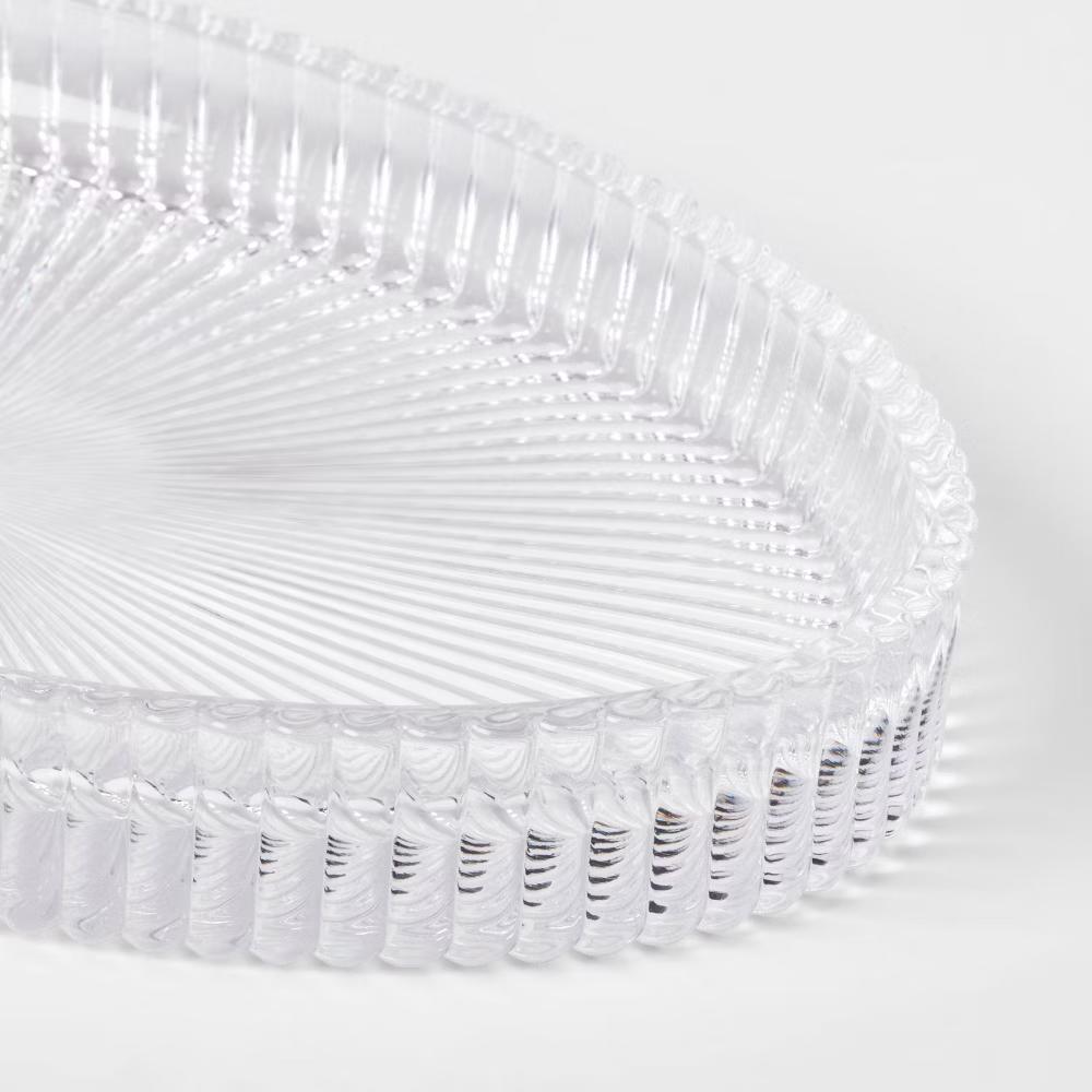 Ribbed Glass Vanity Tray Clear - Image 3