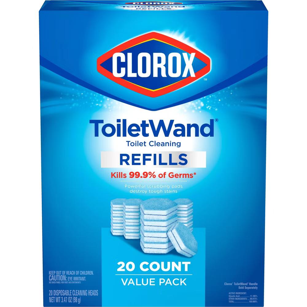 ToiletWand Disinfecting Refills Disposable Wand Heads - 20ct
