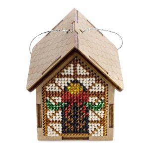 Crafts Bead embroidery kit on wood FLK-560