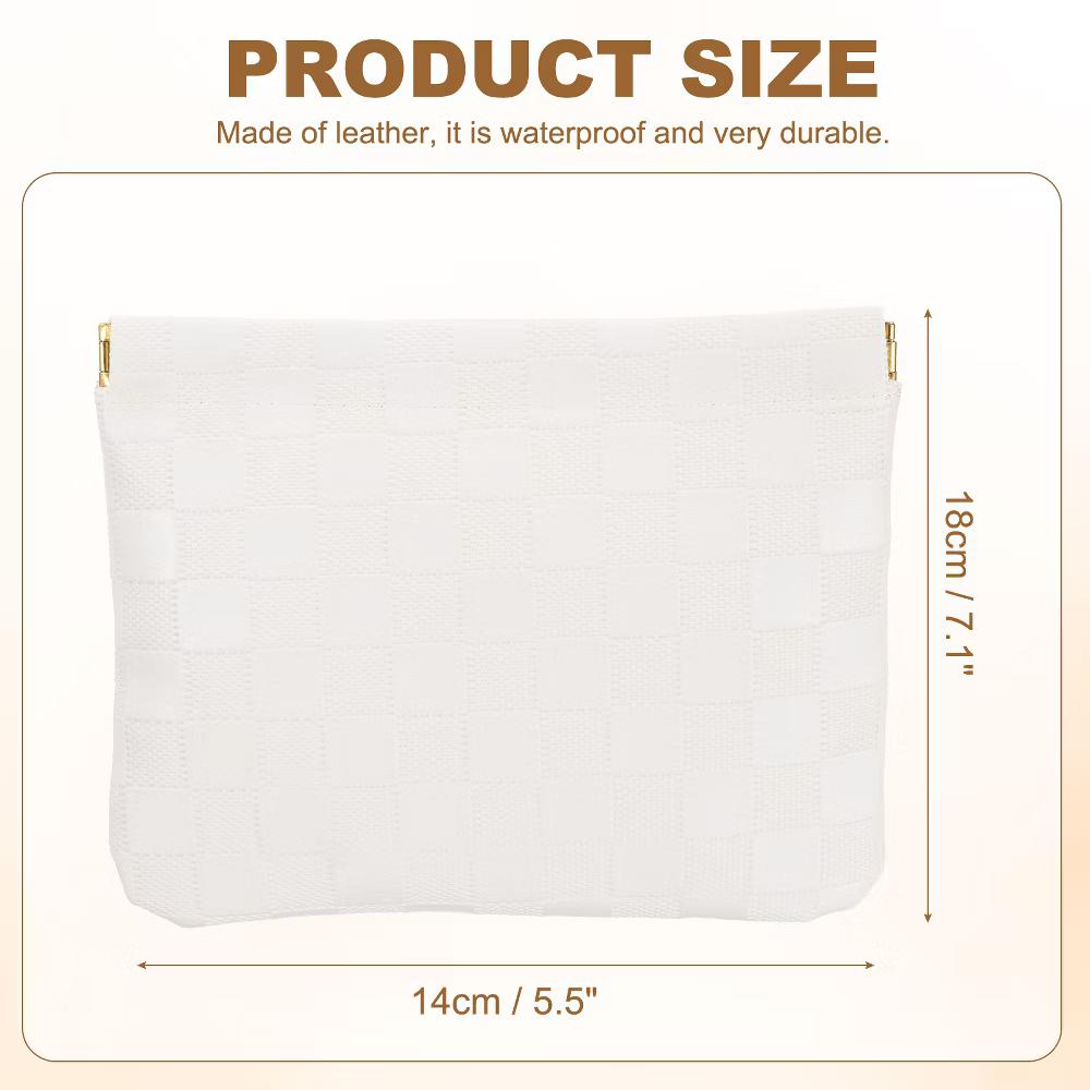 Leather Waterproof Travel Organizing Mini Snap Closure Makeup Pouch - Image 41