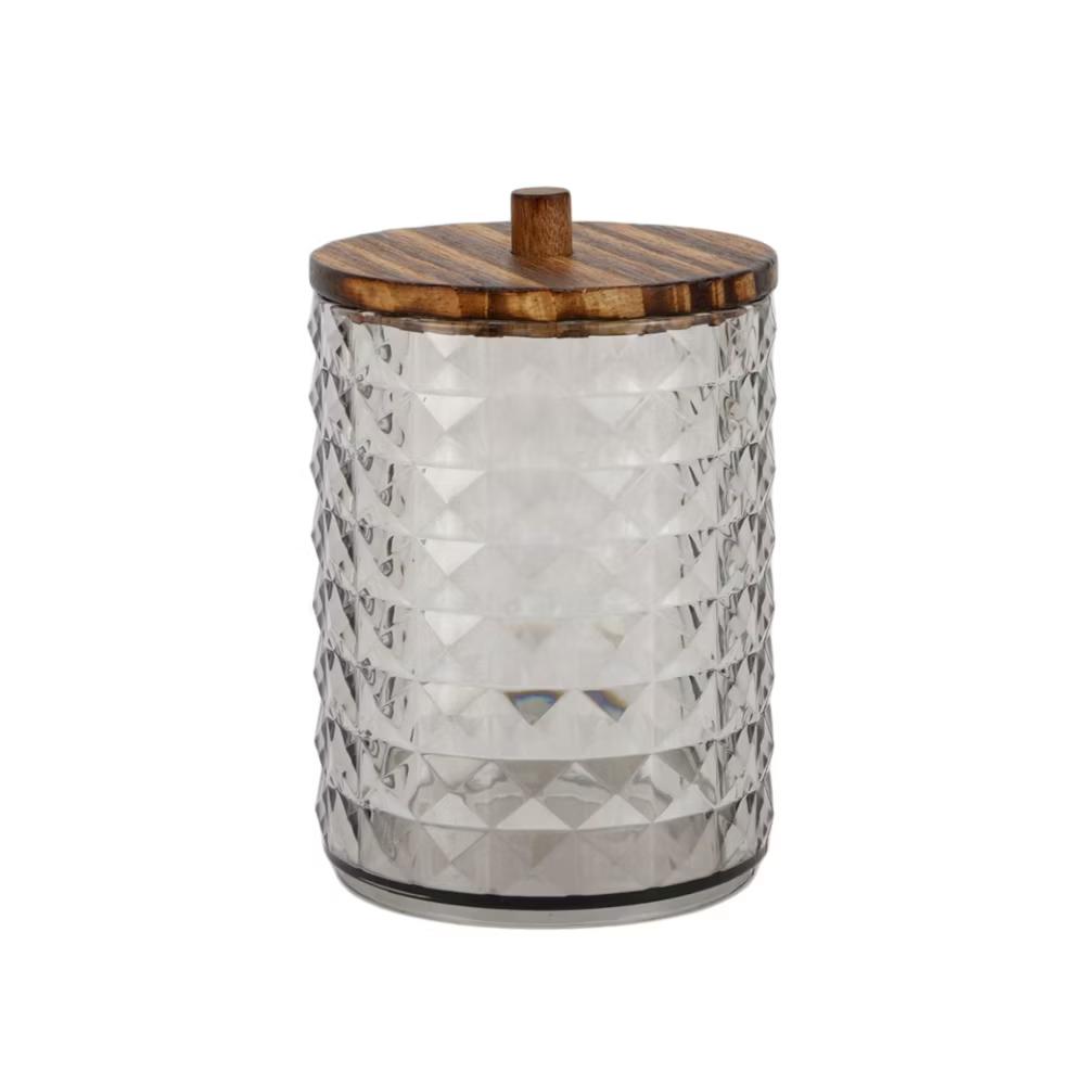 Dustproof Diamond-pattern Bath Canister 1 Pc - Image 5