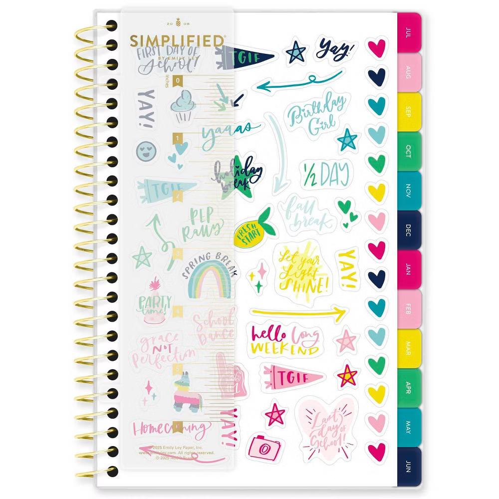 Emily Ley for At-A-Glance 5.375"x8.5" 2026-2027 Weekly/Monthly Small Student Planner Cream Floral - Image 13