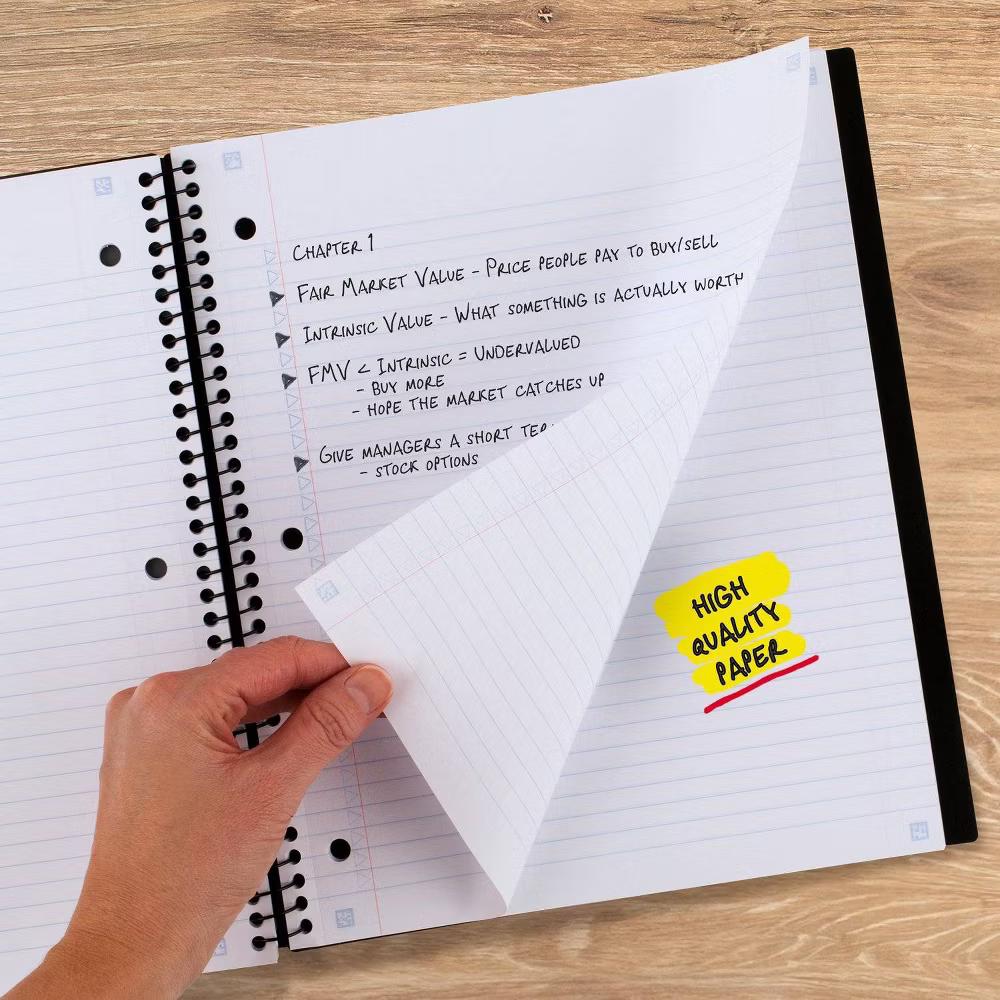 Five Star 1 Subject College Ruled Advance Spiral Notebook with Pocket Dividers (Colors May Vary): Lined Paper, 8.5x11, 100 Pages - Image 10
