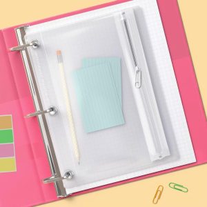 Single Zip Clear Binder Pouch