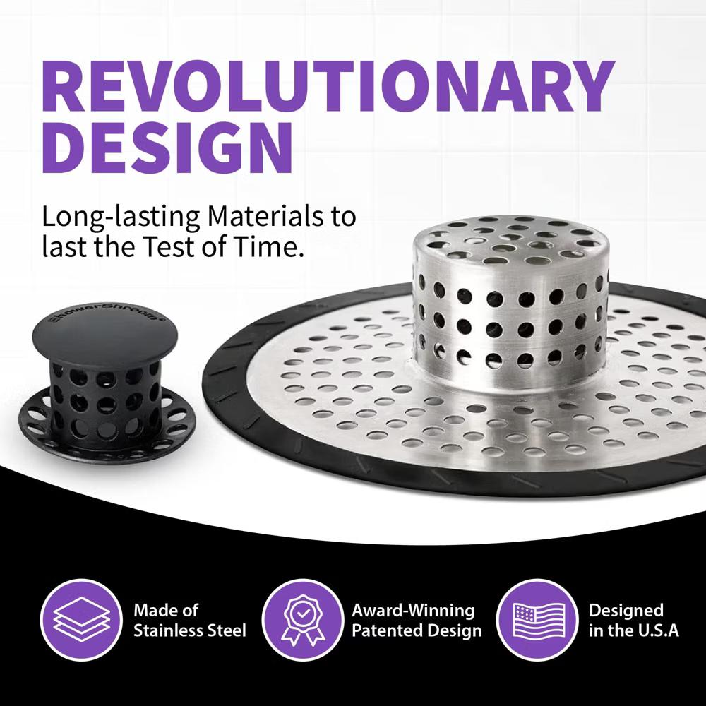 ShowerShroom (Ultra Edition) Strainer That Prevents Clogged Shower Stall Drains from TubShroom - Image 6