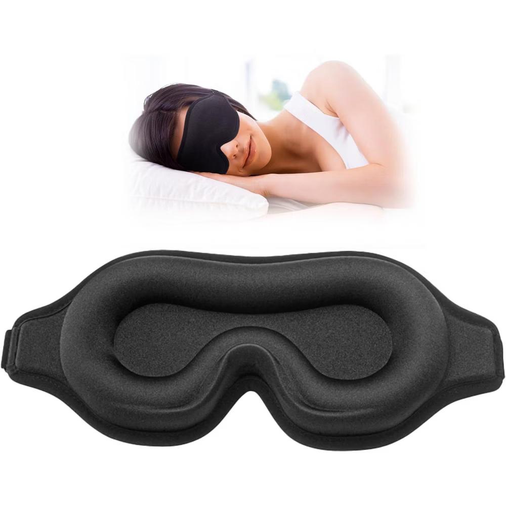 Albatross Health Sleep Eye Mask for Men and Women, Ideal for Lash Extensions, Travel Blackout Night Blindfold with Adjustable Strap