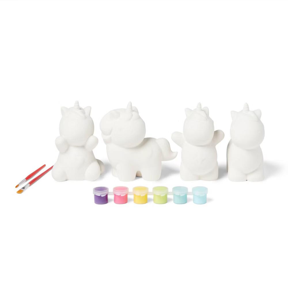 4ct Ceramic Unicorn Painting Craft Kit - Image 3