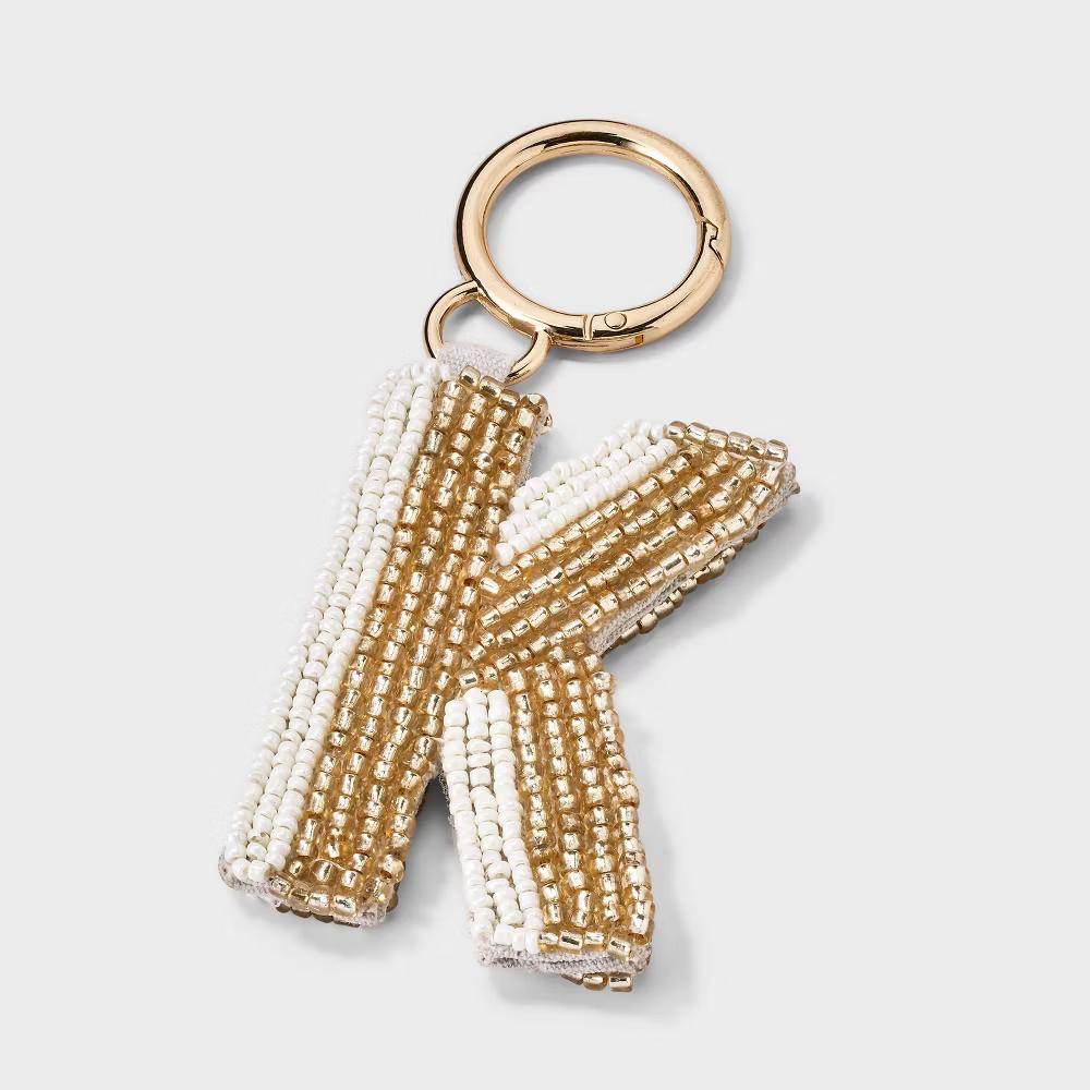 Beaded Monogram Letter Bag Charm - Image 12