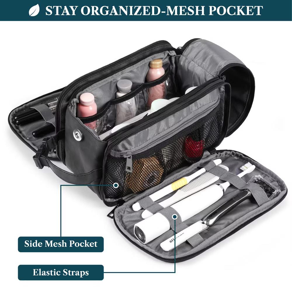 Toiletry Bag Women Men, Travel Toiletries Organizer Case, Essentials Shaving Dopp Kit, Cosmetic Make Up Accessories - Image 8