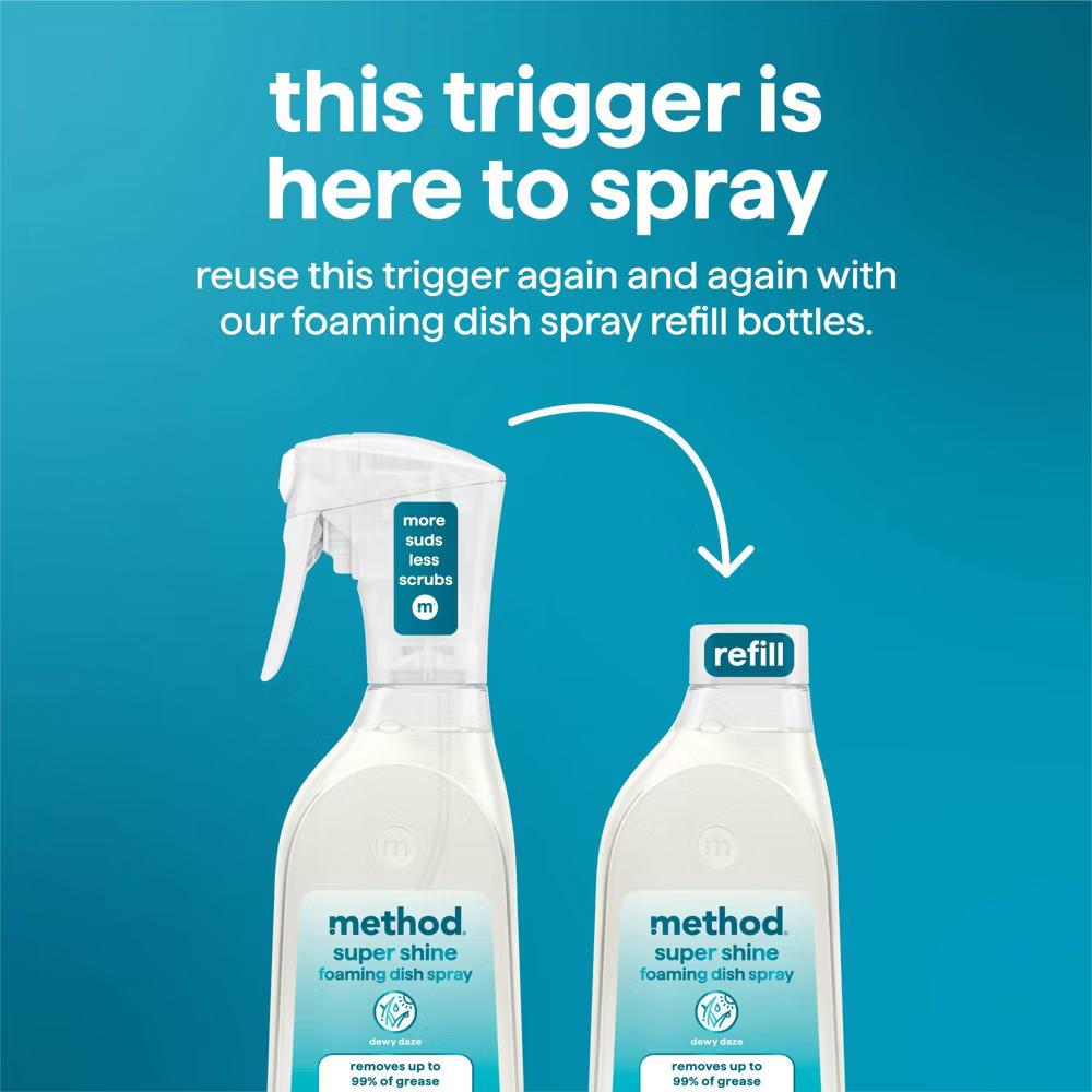 Method Super Shine Foaming Dish Spray Powered By Enzymes Dewy Daze - Image 6