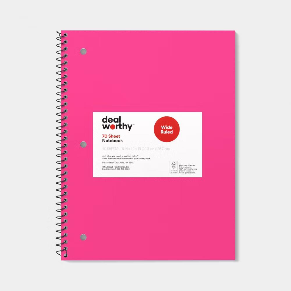 Subject Spiral Notebook Wide Ruled - Image 21