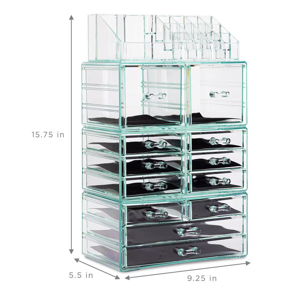 Large Makeup Organizer Case - 4 Piece Set (12 Drawers) - Image 24