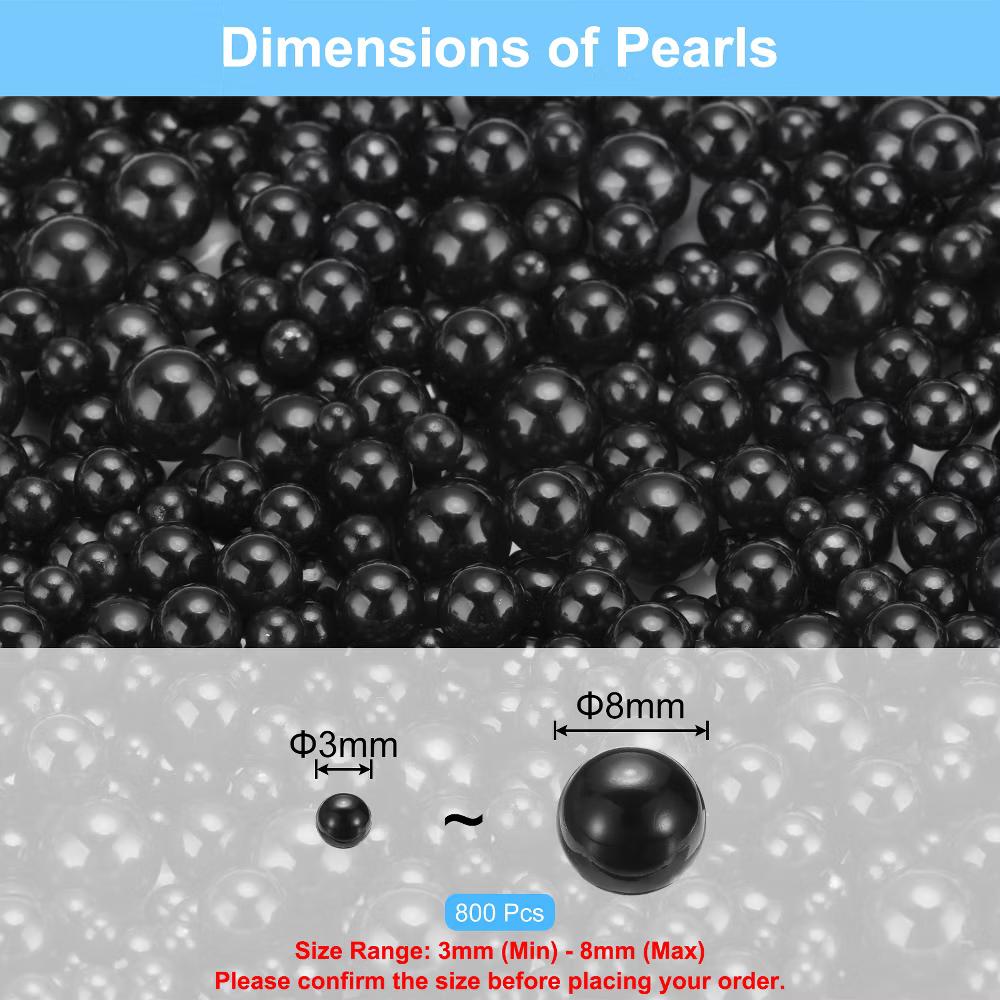 No Hole ABS Round Faux Pearl for Vase Fillers DIY Home Decoration 800 Pcs - Image 11
