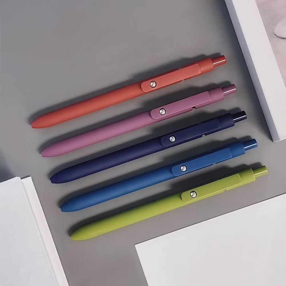 Smooth Retractable Black Ink Gel Pens, 0.5mm Fine Point, for Home Office Work (Set of 5) - Image 13