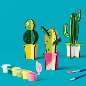 3ct Summer Craft 3D Cactus Painting Activity Kit