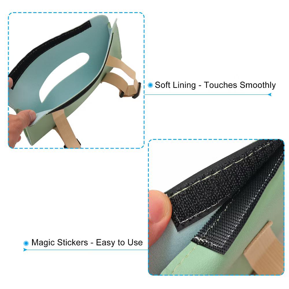 Car Sun Visor Seat PU Leather Adjustable Elastic Strap Tissue Box Covers 2 Pcs - Image 10