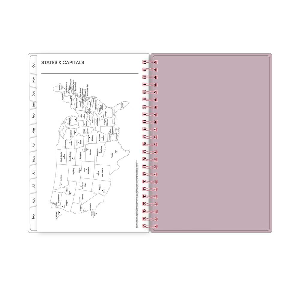 Blue Sky 2026 Weekly/Monthly Planner Stripe 5"x8" Block Purple with Double Pockets - Image 3
