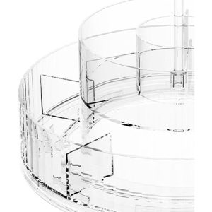 Maison Premium Clear Acrylic 360 Rotating Cosmetic Organizer Umbrella Design