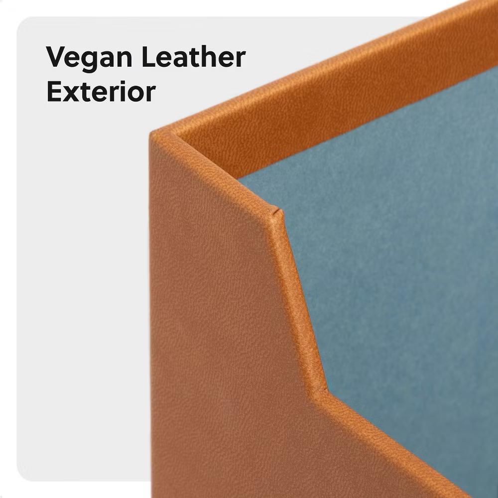 Flip Top File and Storage Box PU Leather - Image 5