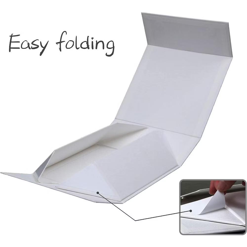 White Magnetic Gift Box 7.8x7x3.1 Inches Durable Collapsible Hard Board 1 Piece for Jewelry Candy Wedding Birthday Graduation - Image 5