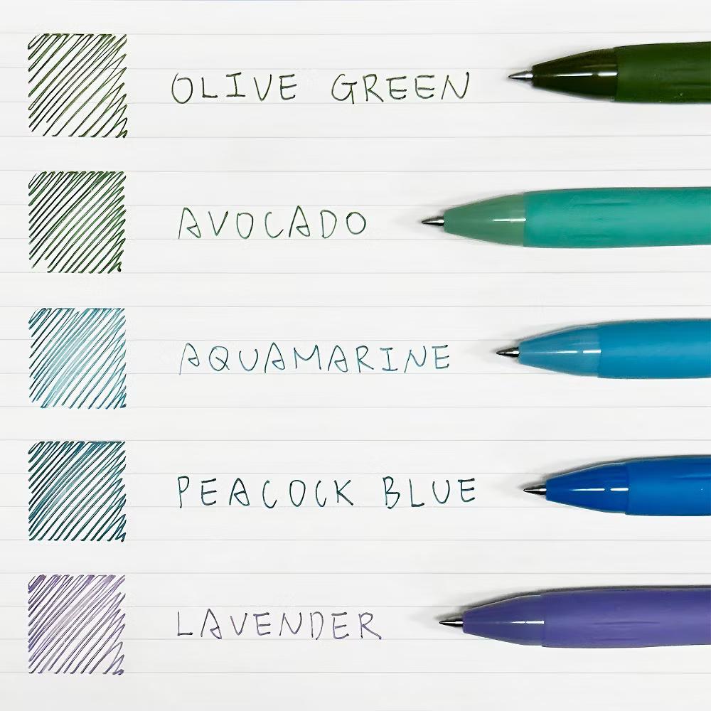 Multi-Color Retractable Gel Pen Set (5 pack), 0.5mm Fine Point, for Writing, Journaling, Drawing, Home and Office, Cool Artic - Image 8