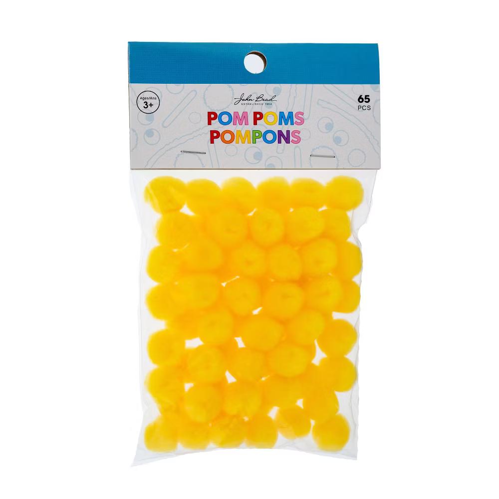 65ct 0.5in Mini Pom Poms for DIY Arts and Crafts, Tiny Acrylic Poms Craft Embellishments - Image 41