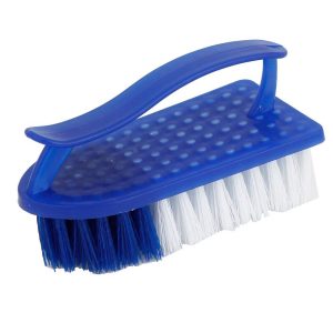 Plastic Clothes Shoes Bristle Scrub Brush Clean Tool White Dark Blue