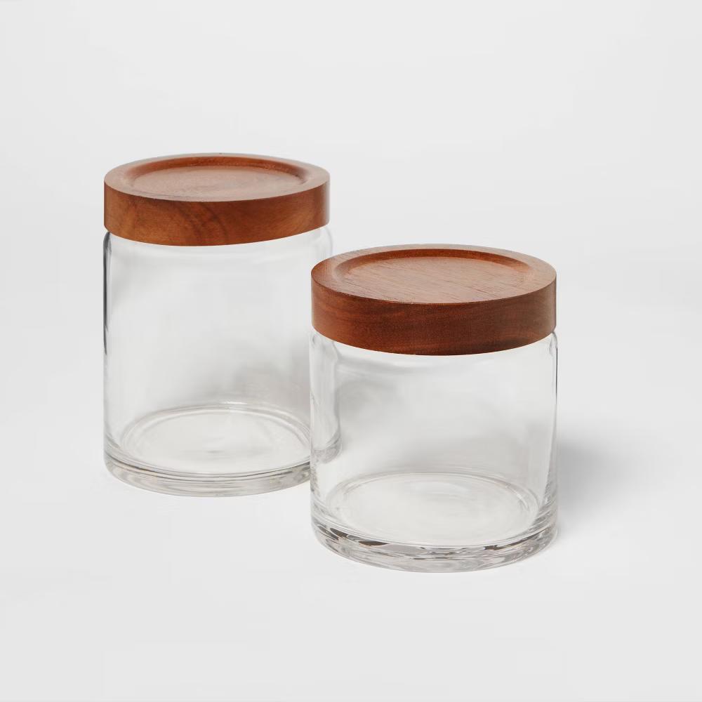 Canister Acacia/Glass Small - Image 3