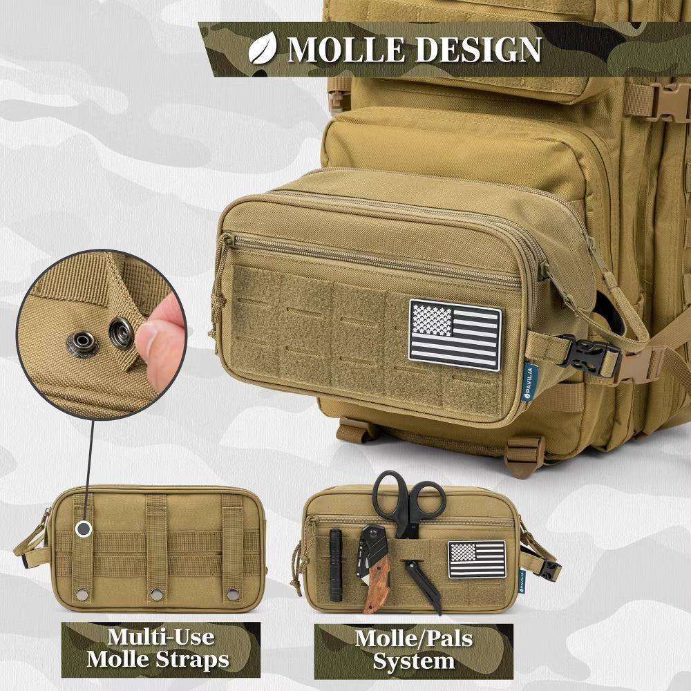 Tactical Toiletry Bag for Men, Hygiene Travel Bag, Military Dopp Kit, Water Resistant Molle Pouch, Shaving Grooming Organizer Case - Image 64