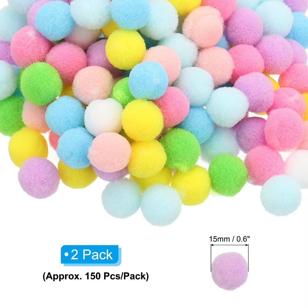 Creative DIY Craft High Elastic Home Art Supplies Pom Poms 0.6" - Image 11