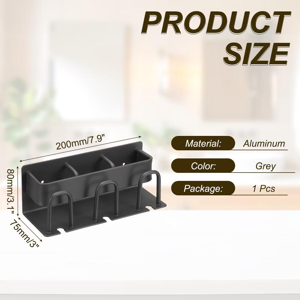 Durable Material No-Drill Installation Practical Design Versatile Use Toothbrush Holder - Image 30