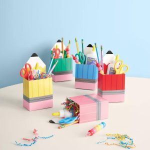 10ct Colored Pencil Classroom Back to School Treat Boxes
