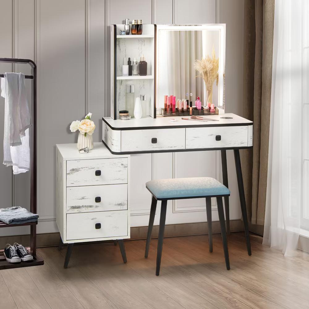 Vanity Set with Dimmable Lighted Mirror 3 Lighting Modes - Image 13