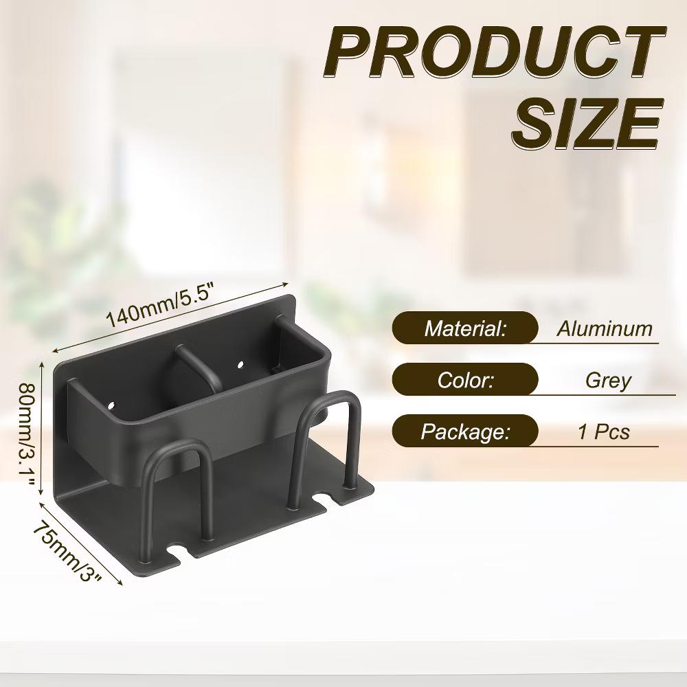 Durable Material No-Drill Installation Practical Design Versatile Use Toothbrush Holder - Image 13