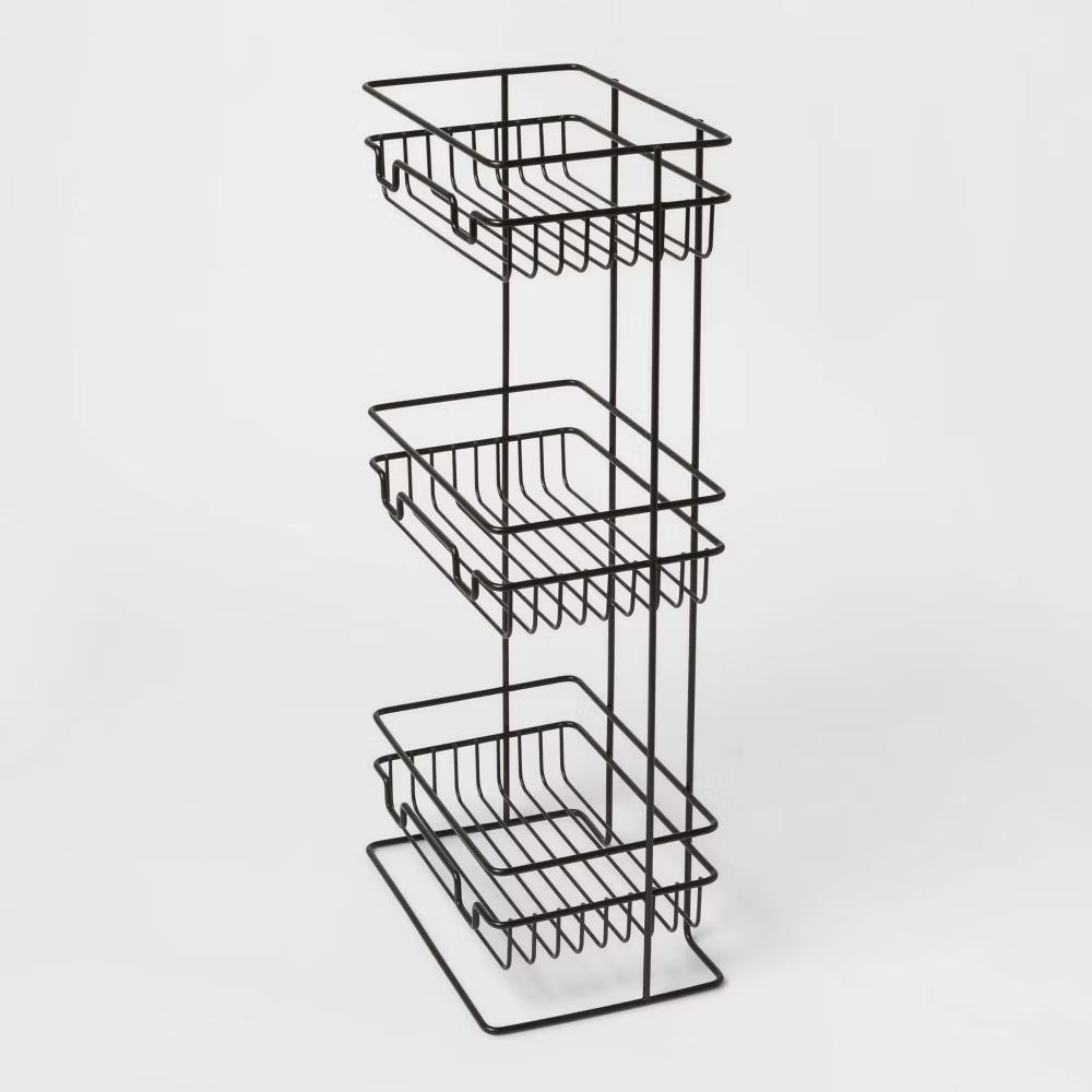 3 Tier Round Wire Shower Storage Tower - Image 5