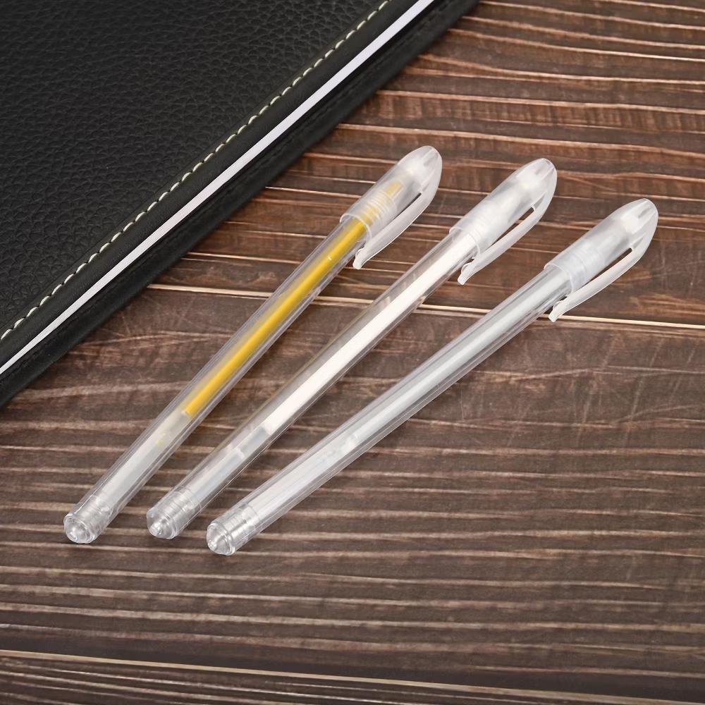 0.8mm Liquid Glitter Gel Pens Gold/Silver/White 9 Pcs - Image 6