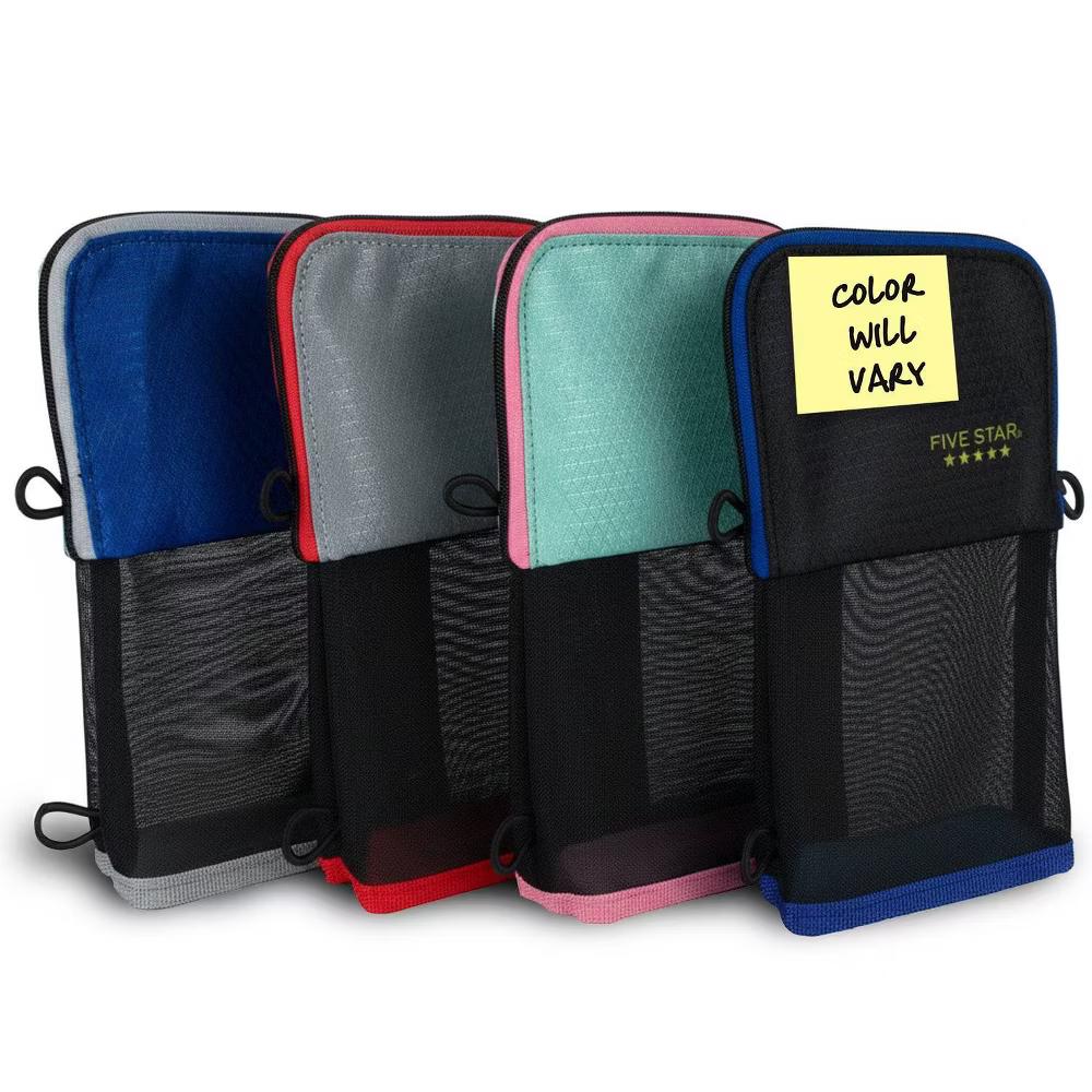 Mead Five Star Stand and Store Pencil Pouch (Colors May Vary): Zipper Closure, Multicolored, Polyester & Fabric, 8"x4.5" - Image 3
