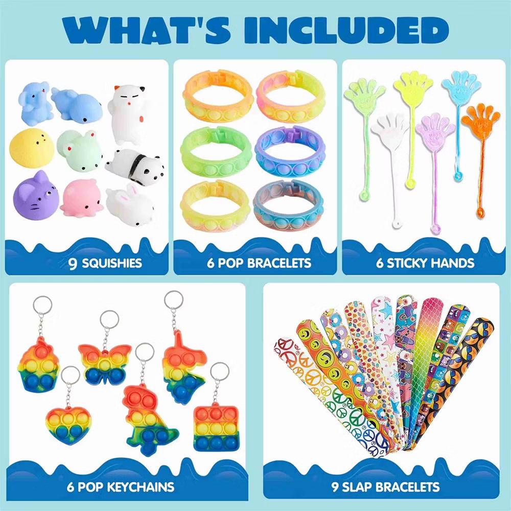 60 Pcs Kids Party Favors Popular Fidget Toys PackBulk Goodie Bag Fillers Birthday Parties School Prizes Pinata Stuffer Classroom Rewards Treasure Box - Image 2