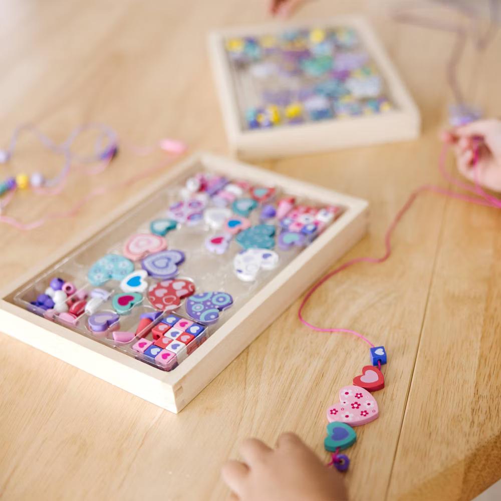 Sweet Hearts and Butterfly Friends Bead Set of 2 - 250+ Wooden Beads - Image 2